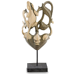 Маска ручной работы деревянная резная Lizard Mask варинант исполнения - 1 | Loft Concept в Воронеже