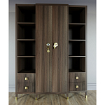 Большой шкаф с витриной Elsa Dreams Walnut варинант исполнения - 1 | Loft Concept в Воронеже