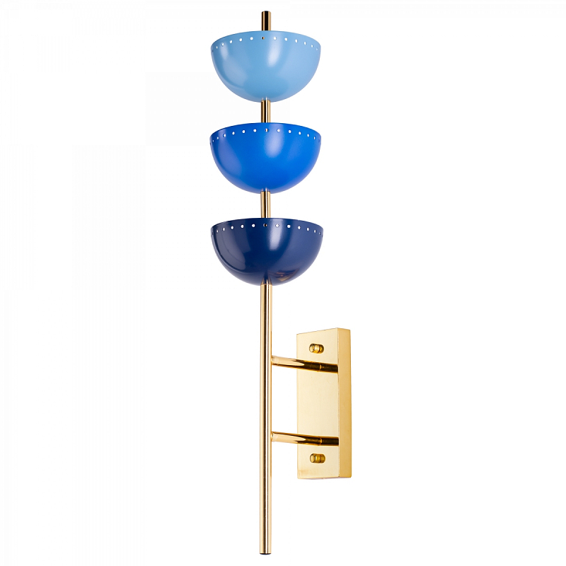 Бра LISBON SCONCE Blue Синий Глянцевое золото Голубой в Воронеже | Loft Concept 