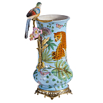 Ваза из фарфора с птицей на бронзовой ветке Garden of Eden варинант исполнения - 1 | Loft Concept в Воронеже