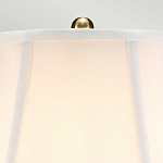 Настольная лампа с фарфоровым основанием с декоративным орнаментом и белым абажуром на темной круглой подставке Elstead Lighting варинант исполнения - 7 | Loft Concept в Воронеже