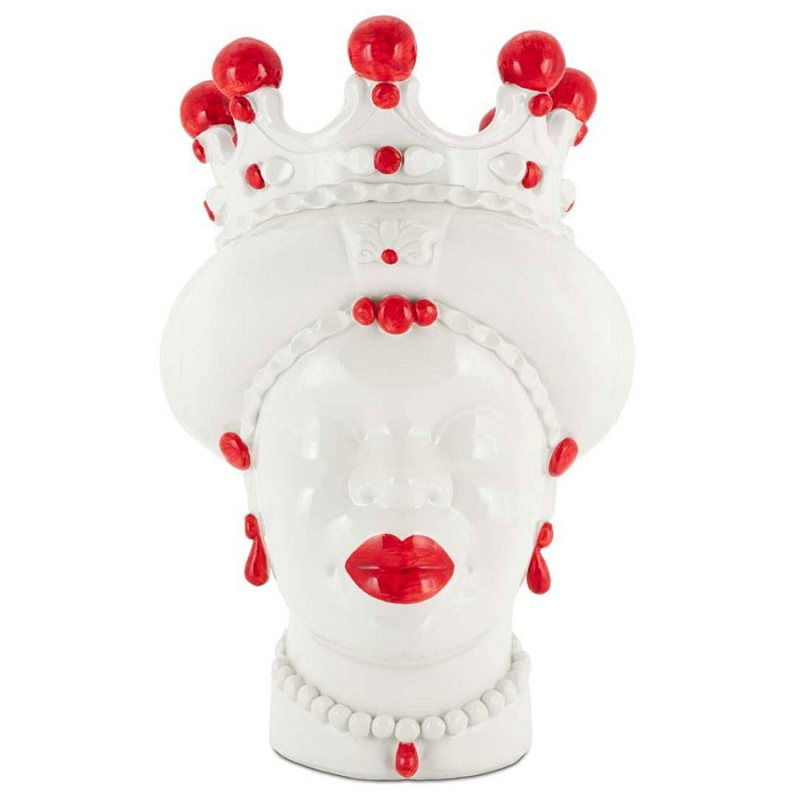 Ваза Vase Moro Lady Medium Décor Белый Красный в Воронеже | Loft Concept 