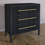Комод Primo с 3 выдвижными ящиками Черный дуб варинант исполнения - 4 | Loft Concept в Воронеже