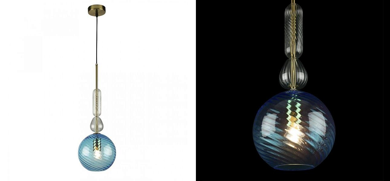 Светильник Flauti Blue Ball D20 см Светильник Flauti Blue Ball D20 см - Loft-Concept в Воронеже