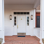 Настенный фонарь цилиндрической формы с рифленым стеклом в золотом каркасе на черном прямоугольном основании Eurofase варинант исполнения - 8 | Loft Concept в Воронеже