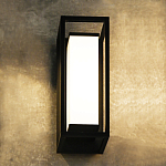 Уличный настенный светильник прямоугольный с чёрной рамкой Высота 35 см Geometric Glow варинант исполнения - 2 | Loft Concept в Воронеже