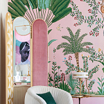 Обои ручная роспись Amazonia Florence Pink dyed silk варинант исполнения - 5 | Loft Concept в Воронеже