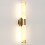 Бра с вытянутым цилиндрическим плафоном из белого алебастра на круглом основании Латунь Cryptocrystalline Stone варинант исполнения - 1 | Loft Concept в Воронеже