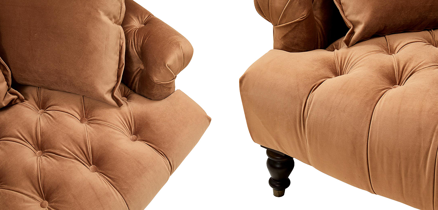 Диван велюровый с подушками Welch Sofa Диван велюровый с подушками Welch Sofa - Loft-Concept в Воронеже