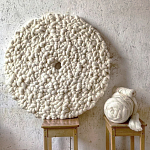 Панно на стену из шерсти мериноса Белый Круг  варинант исполнения - 1 | Loft Concept в Воронеже