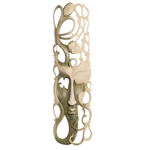 Маска ручной работы деревянная резная Carved Mask