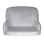 Барный стул со спинкой и подлокотниками на 4-х деревянных ножках Серый Велюр Ava Charm варинант исполнения - 2 | Loft Concept в Воронеже