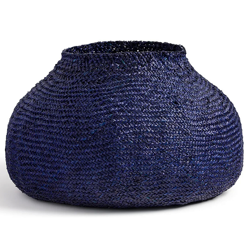 Корзина синяя Elewisa Wicker Basket Синий Корзина синяя Elewisa Wicker Basket Синий в Воронеже | Loft Concept