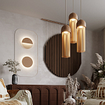 Бра круглое натуральная пробка с бахромой Natural Cork варинант исполнения - 5 | Loft Concept в Воронеже