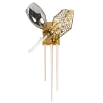 Бра с 2-мя плафонами из стекла и металла и вертикальными подвесками Gilded Mirage  варинант исполнения - 1 | Loft Concept в Воронеже