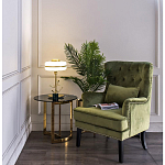 Столик журнальный золотой с темным стеклом Tastiness варинант исполнения - 3 | Loft Concept в Воронеже