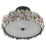 Потолочный светильник круглый с абажуром из устричных раковин Sea Ravens варинант исполнения - 4 | Loft Concept в Воронеже