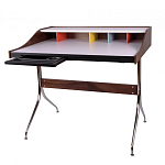 Письменный стол с 2-мя чёрными выдвижными ящиками и нишей с цветными разделителями Ballan варинант исполнения - 2 | Loft Concept в Воронеже