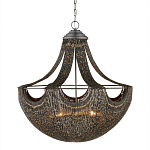 Люстра в форме колокола с декором из тонких железных нитей Jagged Pattern варинант исполнения - 3 | Loft Concept в Воронеже