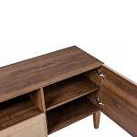 ТВ-тумба бежевая из массива бука с 2-мя дверками и ящиком Wenge Light варинант исполнения - 3 | Loft Concept в Воронеже