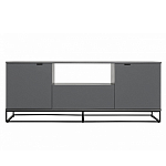 ТВ-тумба цвета графит с  2-мя дверцами и ящиком Strict Lines варинант исполнения - 2 | Loft Concept в Воронеже