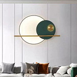 Бра светодиодное круглое в оттенках бронзового и зеленого цвета Kosmikos варинант исполнения - 1 | Loft Concept в Воронеже