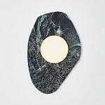 Бра с каменным основанием и плафоном из стекла в форме шара Shaw Marble Lighting варинант исполнения - 2 | Loft Concept в Воронеже