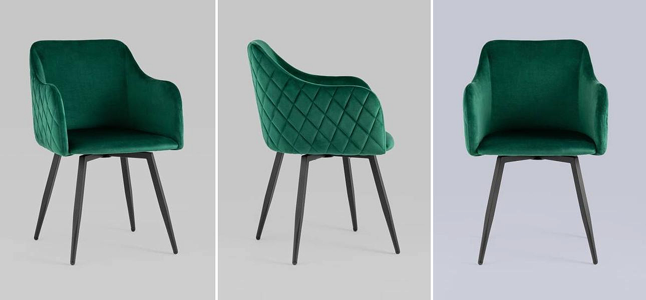 Стул Вращающийся Nika Chair Цвет Изумрудный Зеленый Стул Вращающийся Nika Chair Цвет Изумрудный Зеленый - Loft-Concept в Воронеже