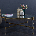 Кофейный столик со столешницей из стекла Crossy варинант исполнения - 6 | Loft Concept в Воронеже