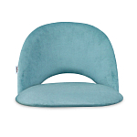 Барный стул со спинкой на 4-х деревянных ножках Голубой Велюр Ava Charm варинант исполнения - 2 | Loft Concept в Воронеже