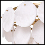 Люстра подвесная четырехъярусная с подвесками в форме дисков Cryptocrystalline Stone варинант исполнения - 4 | Loft Concept в Воронеже