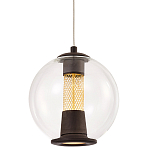 Подвесной светильник с плафоном в форме шара Inner Gleam Orb black  варинант исполнения - 1 | Loft Concept в Воронеже