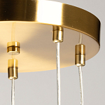 Люстра с 5-ю матовыми белыми стеклянными плафонами волнообразной формы Lucid Rain  варинант исполнения - 9 | Loft Concept в Воронеже