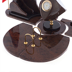 Настольный письменный набор из природного камня обсидиана коричневого Team leader варинант исполнения - 4 | Loft Concept в Воронеже