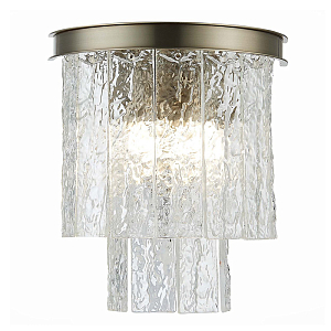 Бра Renea Textured Glass Wall Lamp Nickel