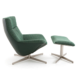 Кресло вращающееся с подставкой для ног зеленое Verdante варинант исполнения - 3 | Loft Concept в Воронеже