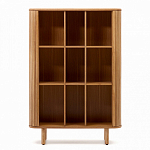 Буфет из ясеневого шпона с открытыми полками и 2-мя раздвижными дверями Toinette варинант исполнения - 3 | Loft Concept в Воронеже