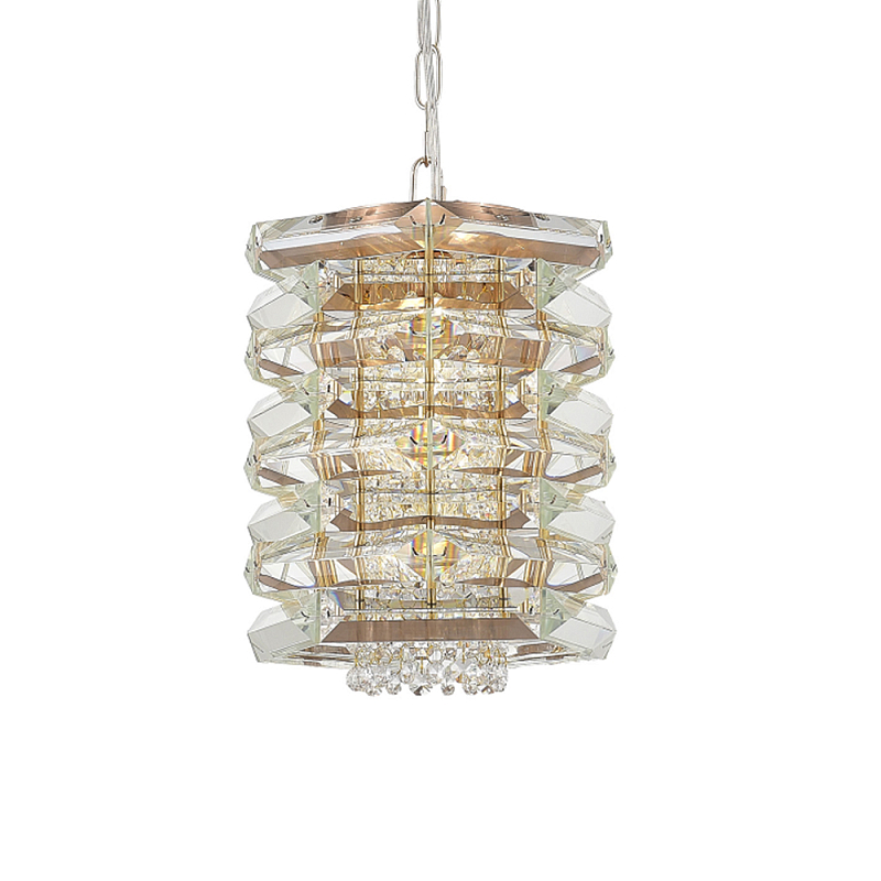Подвесной светильник в классическом хрустальном обрамлении Light Garland Прозрачное Стекло Никель Медь в Воронеже | Loft Concept 