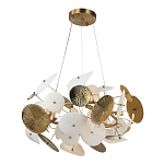 Люстра с белыми и золотистыми цветами Dahlia Flowers Lamp варинант исполнения - 3 | Loft Concept в Воронеже