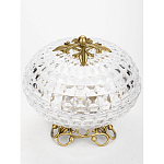 Конфетница из прозрачного рельефного стекла Eden Garden варинант исполнения - 2 | Loft Concept в Воронеже