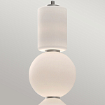 Подвесной светильник белого цвета с тремя геометрическими плафонами Alora Mood варинант исполнения - 4 | Loft Concept в Воронеже