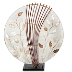 Настольная лампа из перламутра и дерева на подставке Indonesian Petal варинант исполнения - 3 | Loft Concept в Воронеже