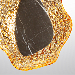 Бра с волнообразным стеклянным плафоном и вставкой из мрамора Liquid Stone варинант исполнения - 10 | Loft Concept в Воронеже