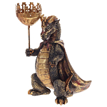 Подсвечник в виде дракона Dragon candlestick Green Gold Brown L or R варинант исполнения - 9 | Loft Concept в Воронеже