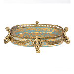 Чаша с орнаментом на ножках в виде бронзовых ангелов Eden Garden варинант исполнения - 1 | Loft Concept в Воронеже