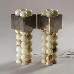 Настольная лампа с основанием из 24 выточенных сферических камней Through Stone варинант исполнения - 3 | Loft Concept в Воронеже