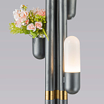 Торшер светодиодный с серым металлическим каркасом Generosity варинант исполнения - 3 | Loft Concept в Воронеже