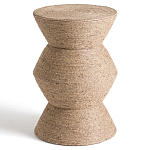 Приставной стол с отделкой из джута Juti D30 см варинант исполнения - 1 | Loft Concept в Воронеже