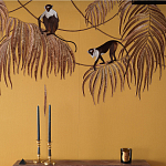 Обои с вышивкой ручной работы Étienne Original colourway on wool sateen варинант исполнения - 5 | Loft Concept в Воронеже