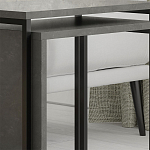 Комплект из 2-х приставных столов серого цвета из дерева ZIGOSH RETRO GREY варинант исполнения - 4 | Loft Concept в Воронеже